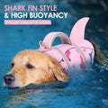 AOFITEE Dog Life Jacket High Buoyancy Shark Dog Life Vest for Swimming, M