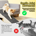 Split Ottoman Dog Ramp for Couch & Bed, 2-in-1 Foldable Dog Stairs with Non-Slip Surface, Solid Wood Pet Ramp for Small 