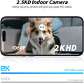 Chpuss Indoor Camera Robot, 2k 5g/2.4ghz WiFi Pet Robot Cam with Phone App EseeCloud, 360 PTZ Nanny Cam Dog Cam with Audio/Video, Spy Camera 2-Way Audio Motion Tracking 7/24 Night Vision