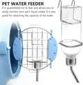 FENICAL Pet Cage Water Bottle, 11.8OZ Hanging Pet Drink Dispenser, Plastic