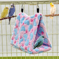 Magnoloran 2 Pack Warm Bird Nest Plush Snuggle Bird Hammock Hanging Bird Cave Parrot Sleeping Bed Shed Hut Hanging Tent for Budgies Finch Parakeet Cockatiel Cockatoo Lovebird-Loving Heart (Pink&Green)