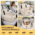 ALL GOOD PET SUPPLIES Dog Car Seat for Small/Medium Dogs Under 35lbs, Soft Booster Car Seat with Detachable Washable Cover and Cushion, Puppy Dog Car Bed
