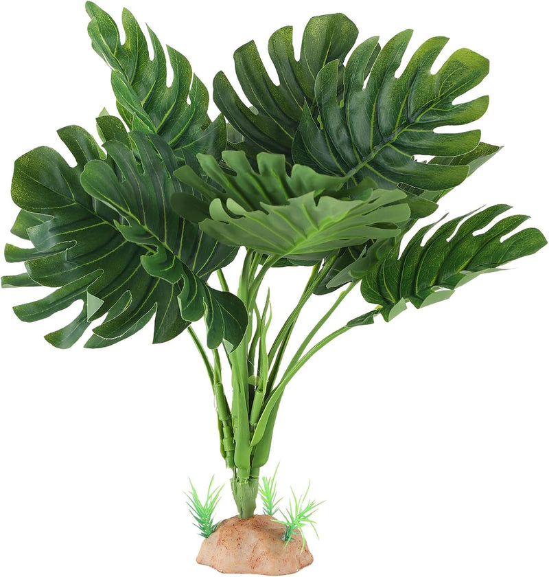 IBWell Reptile Plants - Tortoise Habitat Accessories, Artificial Spider Plant for Gecko, Ball Python, Terrarium Decor - 