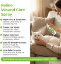Vetenix Cat Wound Care Spray Feline Healing Aid, Skin Repair for Cuts, Sores & Abrasions | Itch Relief for Irritated Cat Skin | Hot Spot & Allergy Support | Safe & Non-Toxic | 3.38 fl oz