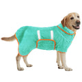Bienbee Dog Bathrobe, Quick Drying Super Absorbent Pet Robes for Small Medium Large Dogs, Drying Coat for After Bath & Swim, Warm & Cozy Dogs Towels, Dog Puppy Bath Supplies, Lake Green L