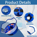 Inflatable Dog Cat Cone Collar with Transparent Shield for After Surgery-M+