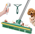 Carpet Rake for Pet Hair Removal Tool with Copper Teeths, 60” Long Handle – 3 in 1 Heavy-Duty Pet Hair Remover Kit for D