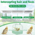 Maxdot Automatic Bird Bath for Cage Electric Bird Shower with Pump, Green