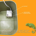 Reptile Water Bowl with Filtration System, Lizard Drinking Fountain, Bearded Dragon Tank Accessories, Reptile Habitat Wa