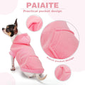 Paiaite Small Dog Hoodie Sweater Sleeveless with Pockets & Hat: Winter Pet Coat for Puppy Doggie Chihuahua, Small-Medium