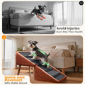 Dog Stairs & Ramp for High Bed & Couch,22.8" 6-Step Foldable Split Ottoman