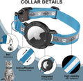 Reflective AirTag Cat Collar, Integrated Cat Collar with Air Tag Holder