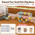 94 Pcs DIY Hamster Tunnel Tube Set, Clear Small Animal Cage Tube Kit Can Easy Viewing, 2-Inch Diameter Exercise Playgrou