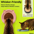 Wingcases Cat Bowls 2pcs Silicone Shallow Plates, Anti-Slip Dishwasher Safe Food and Water Dishes for Kittens