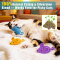 Retro Shaw Catnip Toys Crochet Mice Cat Toys, 3 Pcs Durable Yarn Cat Mouse Toys for Indoor Cats, Stuffed with Natural Catnip & Silvervine Blend, Handmade Interactive Kitten Chew Toy for Teeth Cleaning