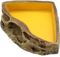Reptile Feeder Resin Bowl Amphibian Reptile Bowl for Lizard Gecko Bearded Dragon Turtle