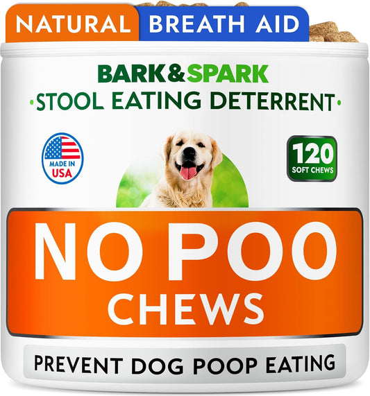 BARK&SPARK No Poo Chews for Dogs - Coprophagia & Stool Eating Deterrent