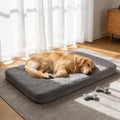 Jehdhe Waterproof Dog Bed Cover Replacement, Washable Quilted Fitted Sheet for Pet Beds, Fits 41 x 29 Inch Dog/Cat Beds Up to 6" Deep, Protective Replacement Cover (Grey, Large, 41" L x 29" W)