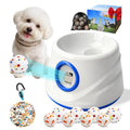 MICZG Automatic Ball Launcher for Dogs, Dog Ball Launcher Interactive Toy with 3 Adjustable Distances, Indoor Outdoor Dog Ball Thrower with 8 Balls(2.3"/2.2"), for Small to Medium Dogs
