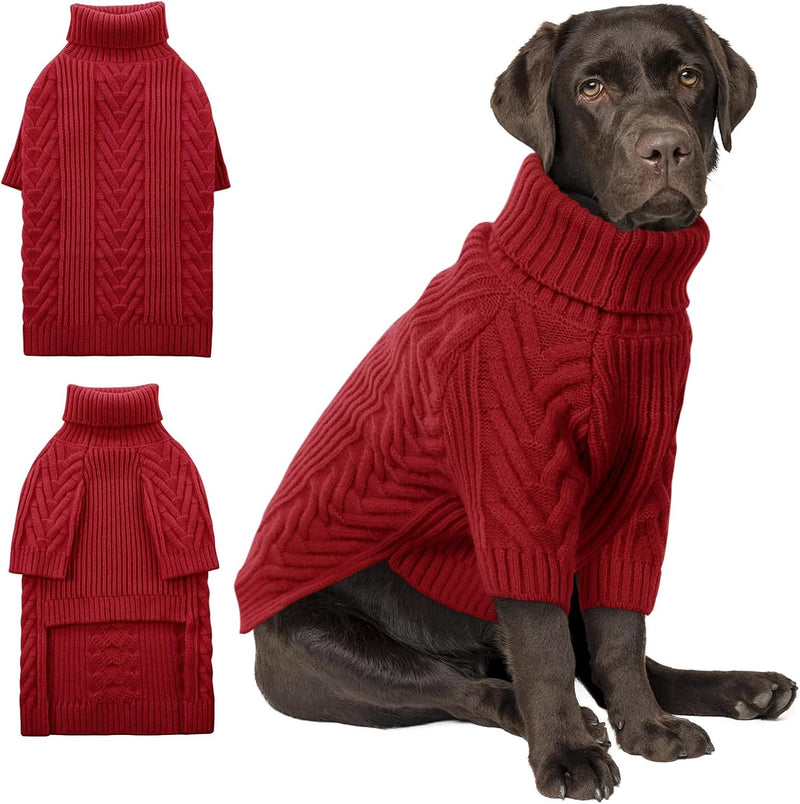 ASENKU Dog Sweater for Extra Large Dogs, Warm Knit Sweater for Doberman