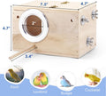 TiereCare Parakeet Nesting Box - Visual Wooden Bird Nest Breeding Box - Bird Cage House with Perch for Lovebirds Cockatiel Budgie Finch Parrot