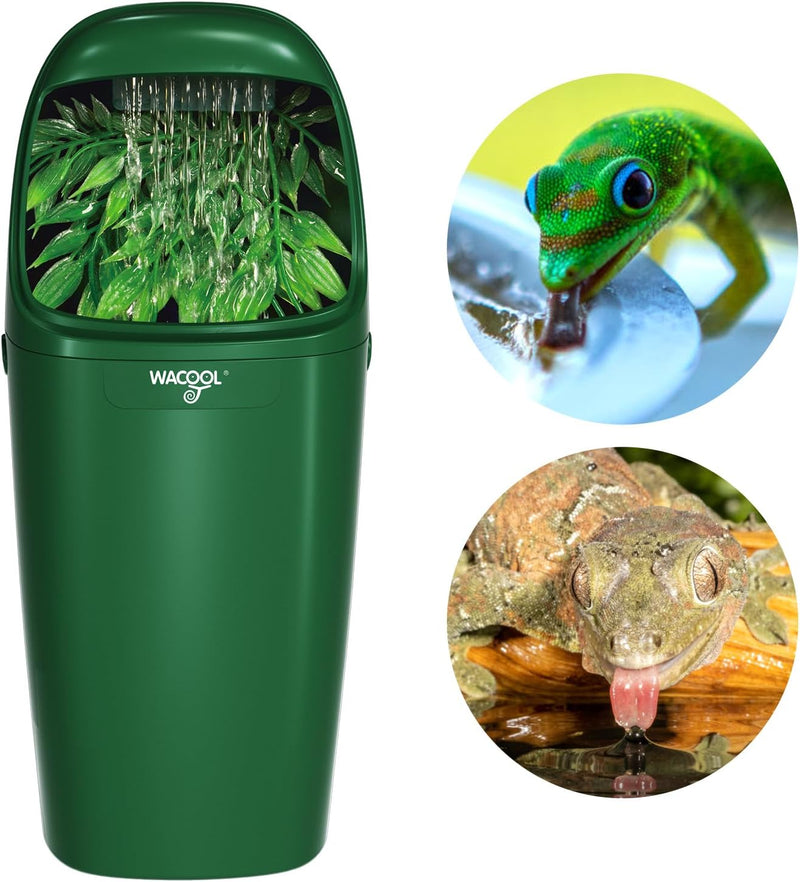 Wacool Reptile Water Dripper Chameleon Drinking Fountain Water Dispenser, Automatic Water Feeder for Bearded Dragon Geck