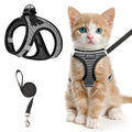 SALFSE Cat Harness and Leash for Walking Escape Proof, Adjustable Kitten Vest Harness Reflective Soft Mesh Puppy Harness for Outdoor, Comfort Fit, Easy to Control (Gray, XXS)