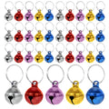 Mimalexin 35PCS Cat Bells for Cat and Dog Collar, Mixed Colors Pet Bell Pendant with Loud Crisp Sound, Anti-Lost Training Bell Keyrings Charm for Pet Collar Pendant Accessories
