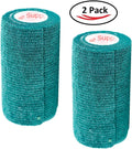 2 Pack Premium Vet Wrap - Self Adhesive Bandage Wrap & Athletic Tape - 4" x 5 Yards Elastic & Self-Sticking Cohesive Ban