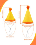 PET SHOW 10 Pack Mini Party Hats for Small Dog Birthday Stuffed Animals Puppy Cats Adjustable Holiday Hats Felt Pom Pom Headband Kitten Pet Grooming Costume Accessories