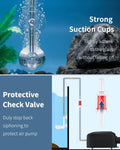 Pawfly Aquarium Air Stone Disc Tiny Micro Bubble Diffuser Release Tool Kit with Suction Cup Air Control Valve and Check 