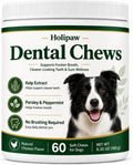 Holipaw Dental Chews for Dogs, Chicken Flavor, 60 Soft Chews