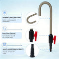 Hands-Free Aquarium Water Changer Hook with Flow Shutoff Valve