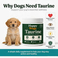 for Dogs in a Tube, Happy Wags Taurine Powder Supplement, Pure Taurine Amino Acid for Dogs Heart, Eye & Immune Support, 
