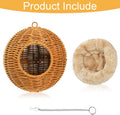 ZENFUN Steel Frame Bird Nest for Cage, Washable Small Bird Bed Chewproof with Plush Pad, Hammock Hideout Lay Eggs Parake