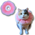 Pawcratean Adjustable Comfy Flower Style Elizabeth Collar for Cats Puppies Soft Recovery Cone Pet Protective Neck Collar (Pink, Small)