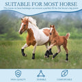 Set of 4 Horse No Bow Bandage 3D Contoured Standing Wrap Bandages Stable Nylon Horse Leg Wraps for Helping Prevent Horse