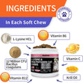 Lysine Supplement for Cats, Cat Treats for Sneezing and Runny Nose, Cold, Cat Immune Support, Eye Function, and Respirat