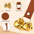 Thinkday 2 Pcs Leather Potty Training Bells for Dogs to Go Outside