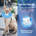 Cat Cone Collar Soft, Adjustable & Lightweight Kitten Elizabethan e Collar to Stop Licking After Surgery, Ideal for Wound Recovery, Durable & Machine Washable, Blue Small