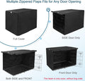 Deblue Small Dog Crate Cover Indoor, Double Door Durable Polyester Pet Kennel Cover for Small Wire Crate - (24 inches, Black)