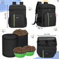 ANILD Dog Travel Bag Backpack, Flight-Ready TSA-Approved Dog Travel Bag with 2 Leak-Proof Food Canisters, 2 Foldable Sil