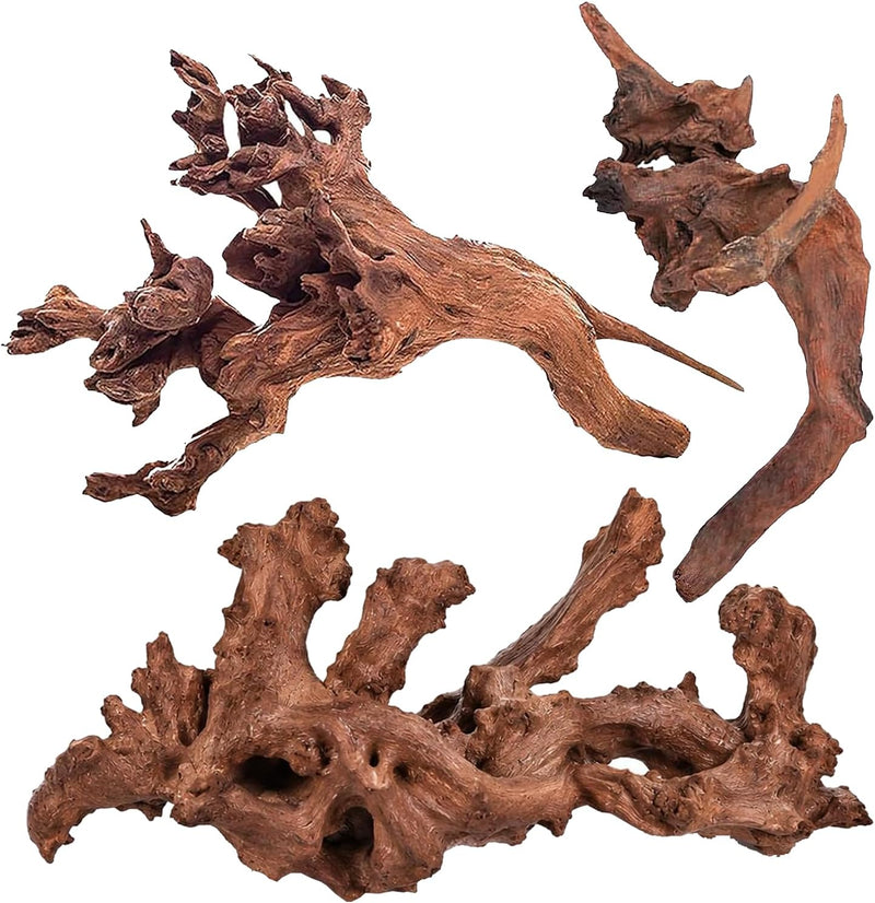 WDEFUN 3 PCS Natural Driftwood for Aquarium Decor Fish Tank Decorations