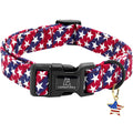 Lionheart glory American Flag Dog Collar, 4 of July Patriotic Independence Dog Collar Heavy Duty Adjustable Collars for Medium Dogs Pet Gift Summer Collars