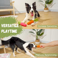 MewaJump Dog Squeaky Chew Toys for Aggressive Chewers, Rubber Carrot Dog Toys for Training and Cleaning, Durable Interactive Tough Dog Toy for Puppy Medium Dogs