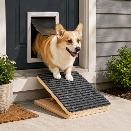 Dog Ramp for Stairs, Foldable Stair Wedges Assist for Small Dogs, 1 Pack