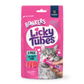 Bonkers Licky Tubes, Wet Lickable Tube Tasty Tuna Flavor Cat Treats, Real Meat, Training or Food Topper, for All Breeds and Ages (4 Pieces) - Product Package May Vary
