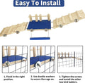 FlidRunest Bird Toy, Parrot Perch Platform with Swing and Ladder, Bird Perch Paw Grinding Rough-surfaced, Wooden Climbing Exercise Stands for Parakeet, Parrot, Lovebird, Cockatiel, Hamster