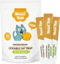 Lickable Cat Grass Treats for Gentle Hairball Support 20 Tubes, Chicken Flavor