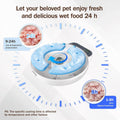 Automatic Wet Food Cat Feeder, Auto Refrigerated Wet Foods Feeder for Cats Dogs 4 Meal Timed Fresh Foods Dispenser with 2 Ice Packs Small Pet Feeders for Kitty Puppy Automatic Cat Dog Food Bowl
